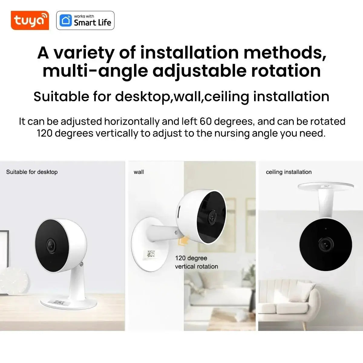 Tuya Smart 1080p WiFi Security Camera With 2 Way Audio And Motion Tracking - stepyours.com