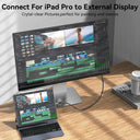 Type C HDMI Cable Connects 4K Displays