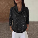 Long Sleeve Sequin Pullover Sweater