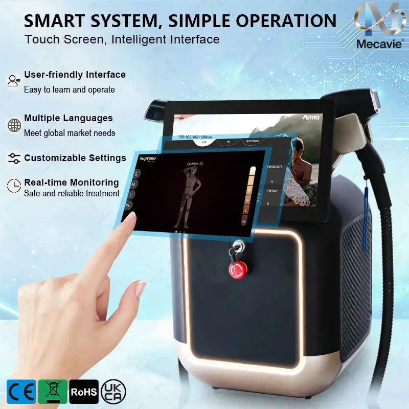 FAC Fast Axis Collimation Diode Laser Hair Removal Machine 10 Bars Genuine Sapphire Cooling Picosecond Laser Tattoo Mole Removal