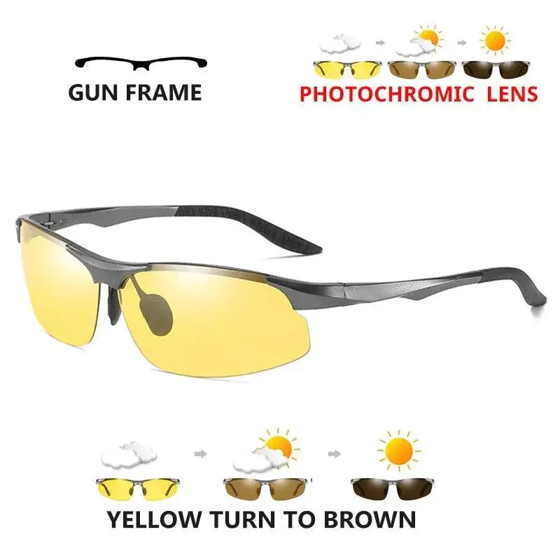 Men's Aluminum Polarized Photochromic Driving Sunglasses