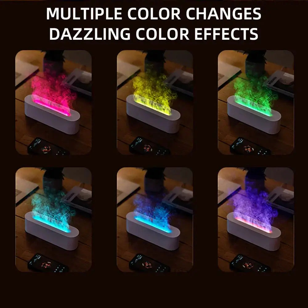 Ultrasonic Essential Oil Diffuser With Flame Night Light