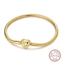 Sterling Silver Golden Love Bracelet