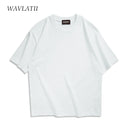 WAVLATII Oversized Summer T Shirts for Women Men Brown Tees