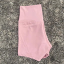 Plus Size High Waist Yoga Shorts - Stretchy