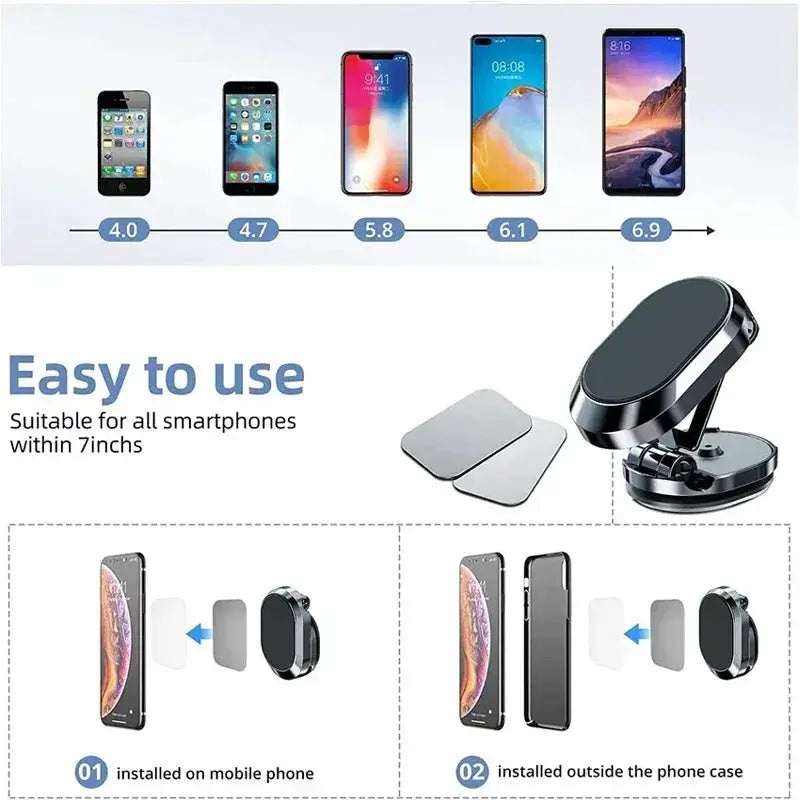 Magnetic Car Phone Holder For iPhone 15 14 13 Pro Max