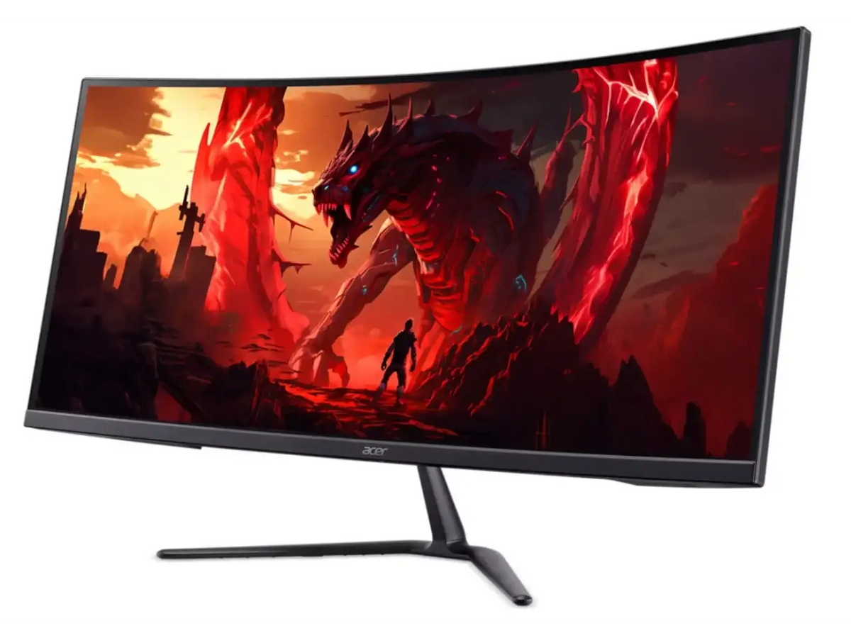 Acer Nitro 34 inch UltraWide QHD 2K 1440P 120Hz AMD FreeSync Premium 120Hz 1ms Curved Gaming Computer Monitor ED340CUR J0biip