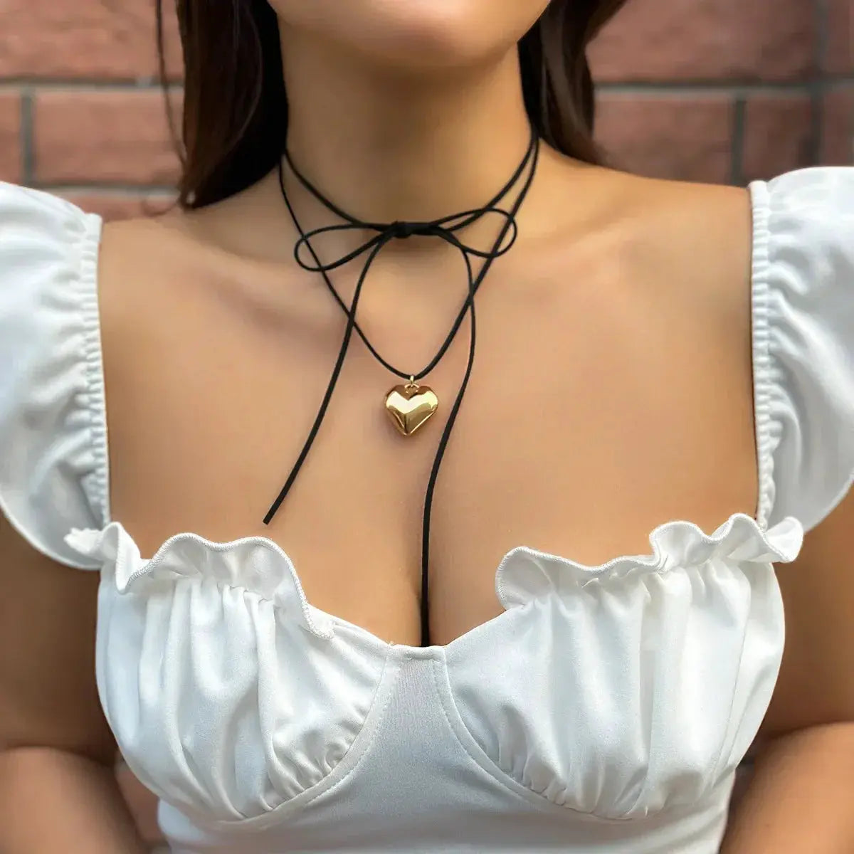 Personalized Adjustable Wax Line Choker Necklace For Women