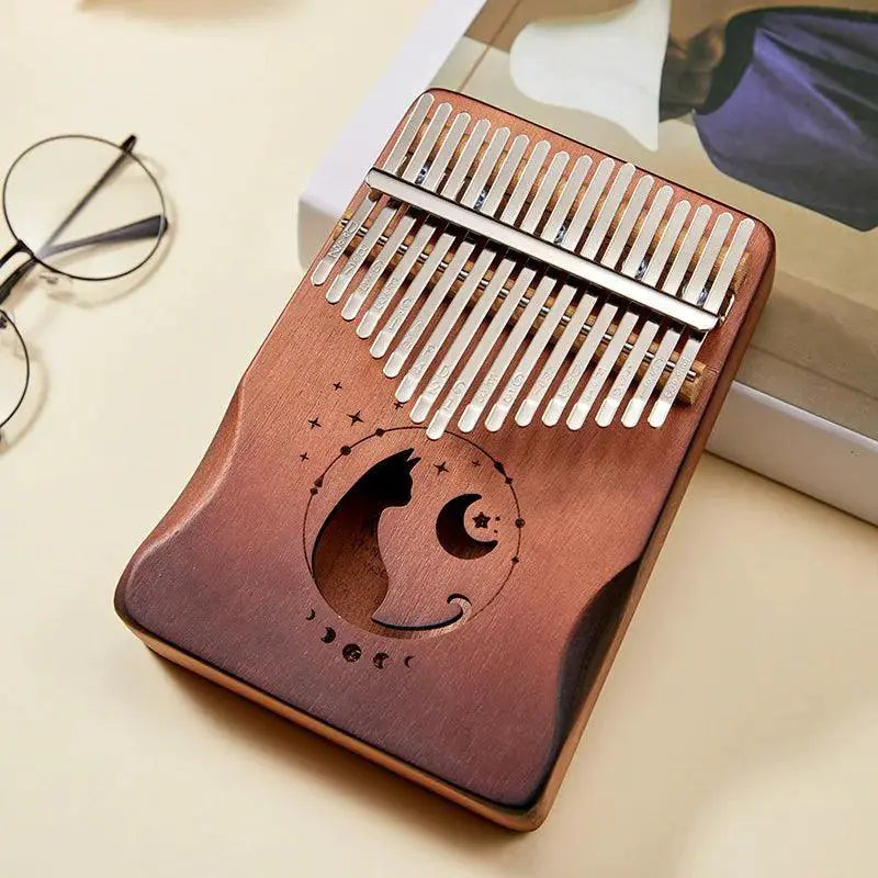 17 Keys Kalimba Gradient Color Thumb Piano Mahogany
