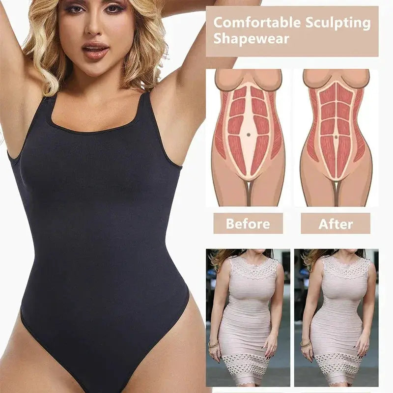 Seamless Tummy Control Bodysuit Women Sculpting Shaper