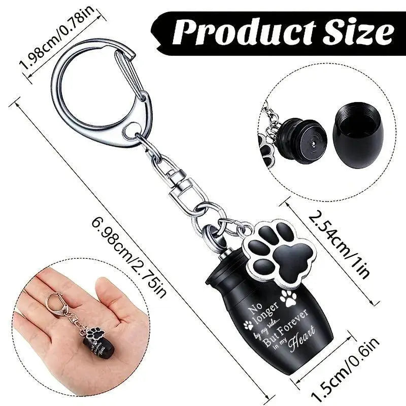 Pet Urns Keychain For Ashes Dog Cat Cremation Jewelry