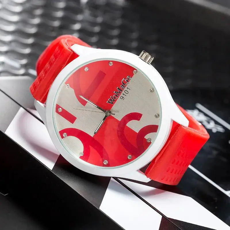 Green Silicone Sports Watch For Active Women And Ladies