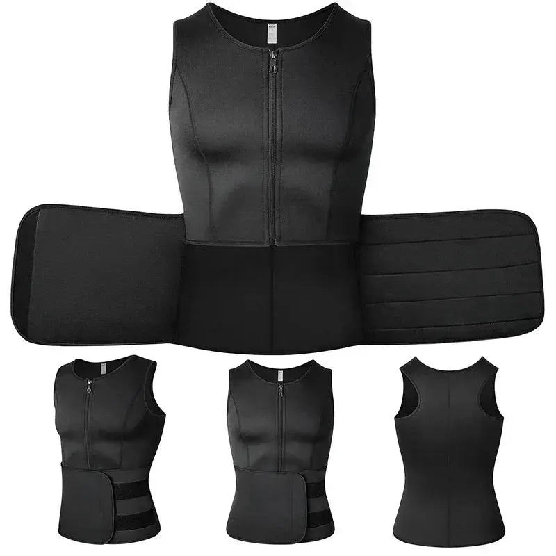 Mens Slimming Waist Trainer Vest Sauna Effect Shapewear