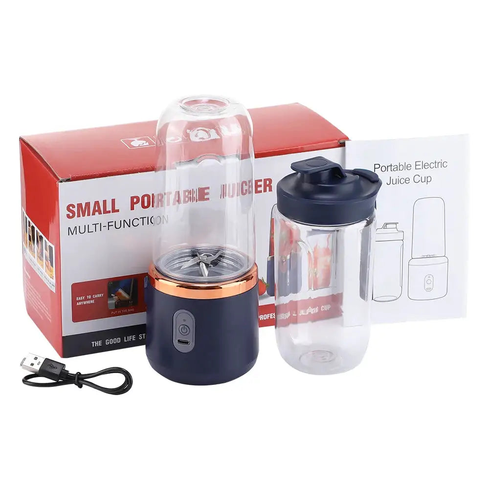 6 Blades Electric Juicer Cup 2 Cups For Travel Portable Juicer Mixer Usb Charge Fresh Fruit Juice Personal Blender Smoothie