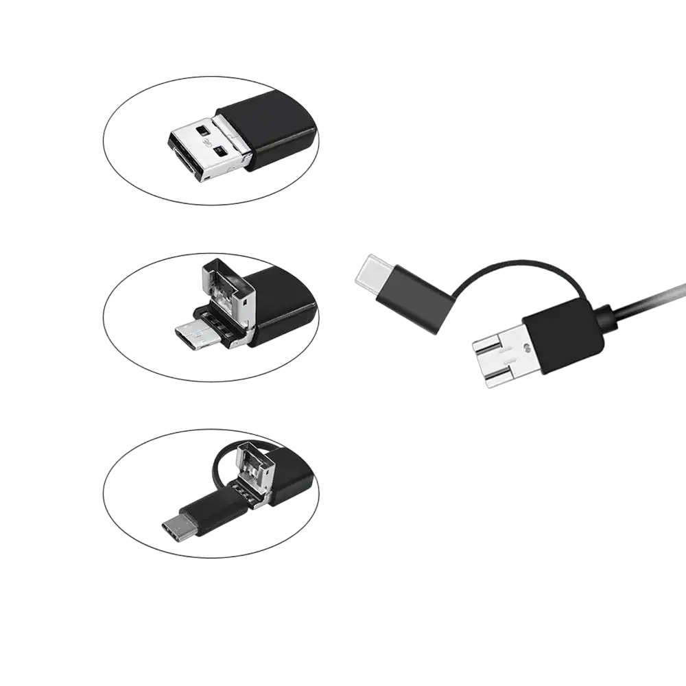 5.5mm Sewer Endoscope Type C Mini Camera For Android Compact Borescope Hooks - stepyours.com