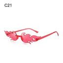 Trendy Rimless Flame Sunglasses for Women UV400 Shades