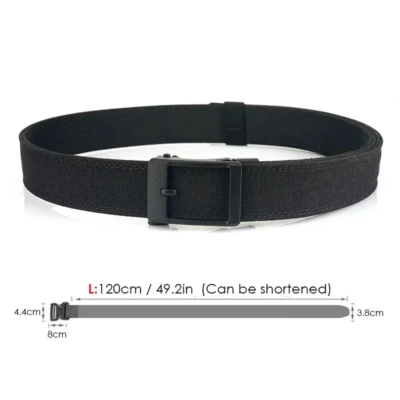 Tactical Belt For Men Metal Automatic Buckle 1100D Nylon