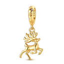 Sparkling Gold Plated Camera Charm
