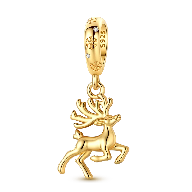 Sparkling Gold Plated Camera Charm