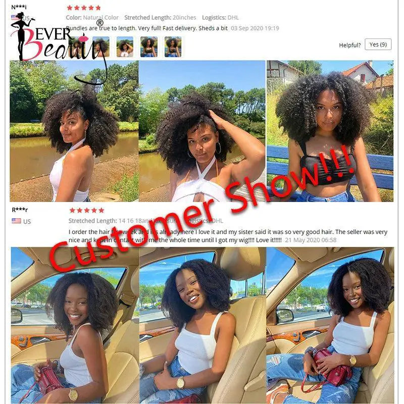 Mongolian Afro Kinky Curly Hair Bundles Premium Tresses