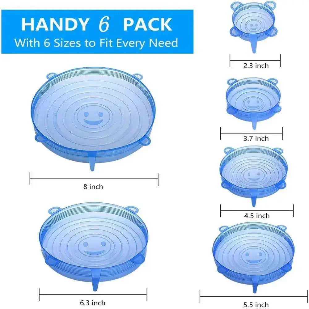 Reusable Silicone Stretch Lids For Bowls And Cookware