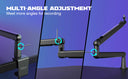 Adjustable Low-Profile Arm Microphone Stand with Cable Management Desk Mount