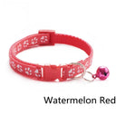 Cartoon Paw Print Pet Collar with Safety Bell Adjustable