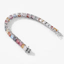 Colorful Moissanite Silver Bracelet