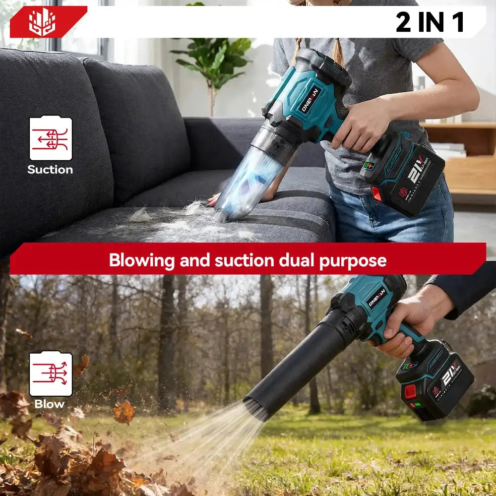 ONEVAN 3500W 350M/S Brushless Electric Blower Cordless Leaf Snow Blowing Dust Vacuuming Power Tool For Makita 18V Battery Pin