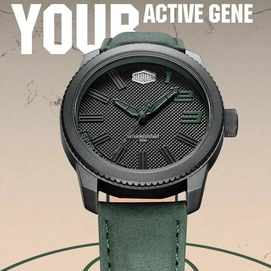Heroforce Matte Black Leather Watch — product image 2