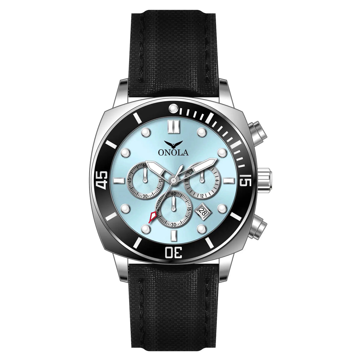 Ice Blue Chronograph Leather Watch — product image 11