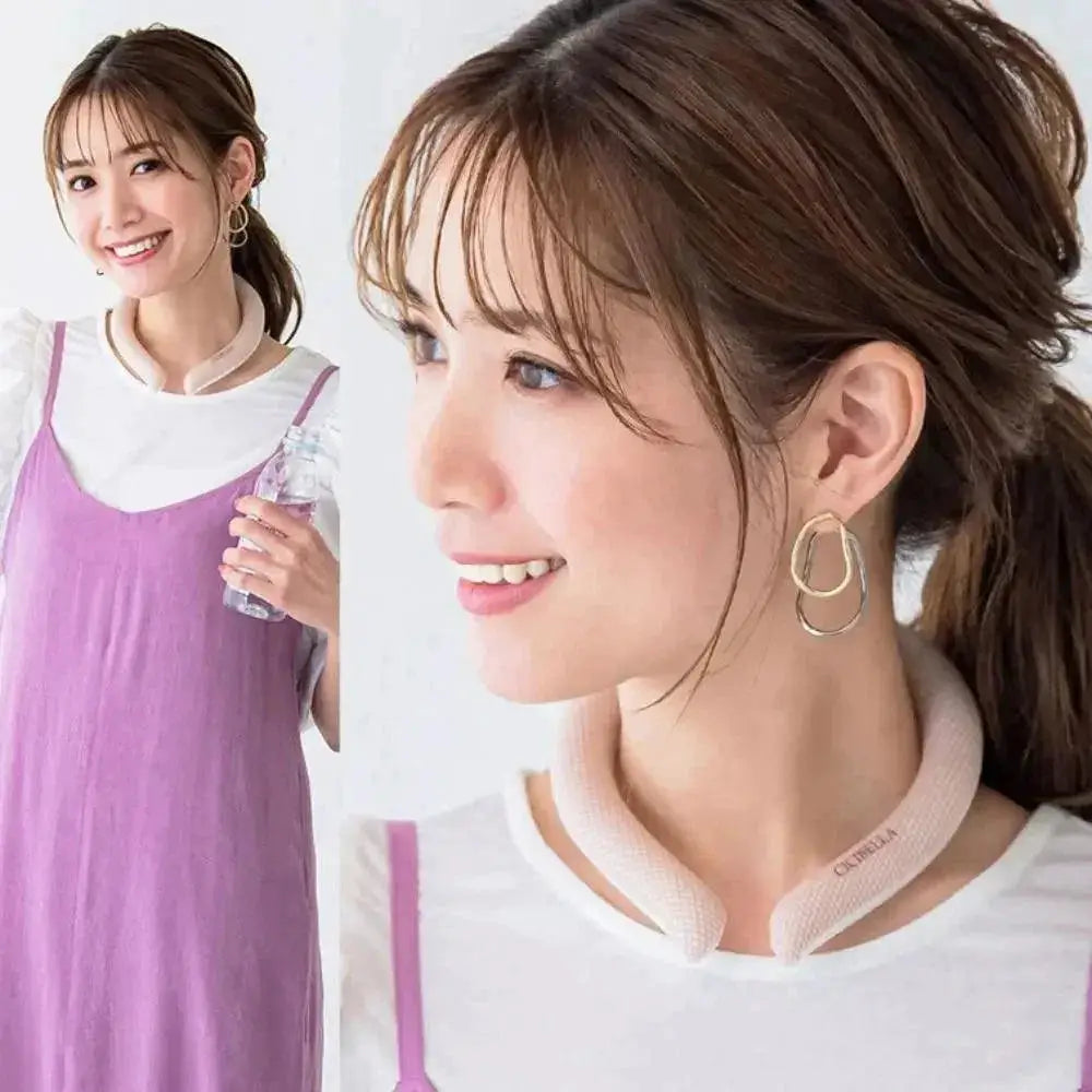 Reusable Cooling Neck Wrap Ring Ice Pack Tube Freeze