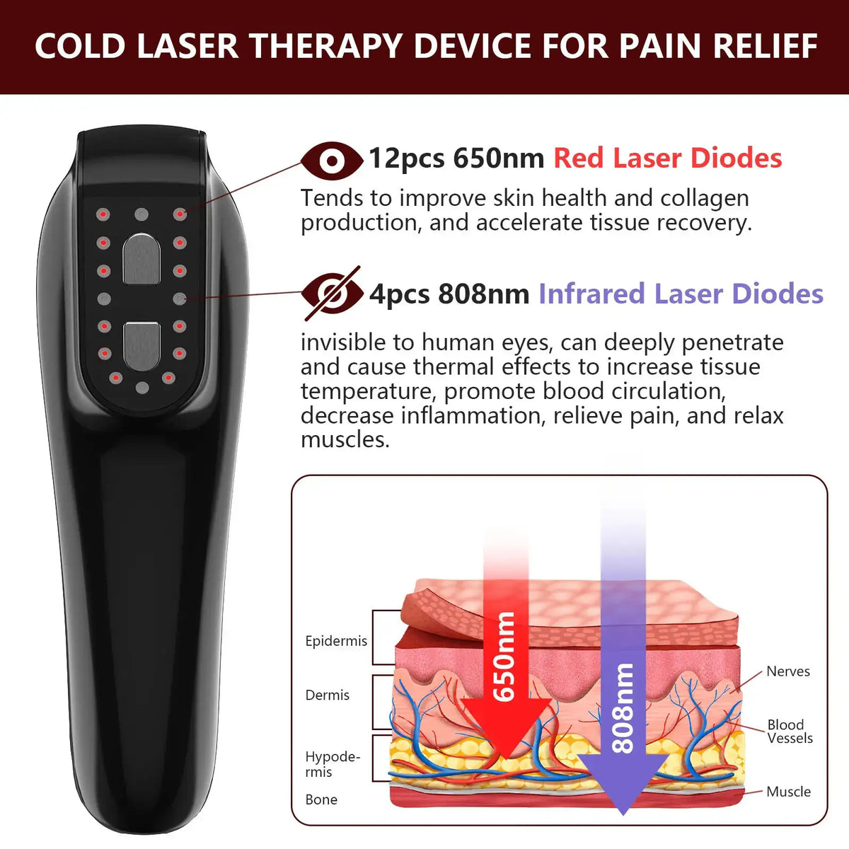 Laser Therapy Device for Horse Pets Humans Upgraded Red Light — product view 3
