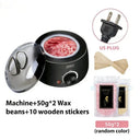 200CC Wax Heater Warmer Hair Removal Machine For Hand Foot Body SPA Epilator Paraffin Wax Pot +Wax Beans + Wood Sticks