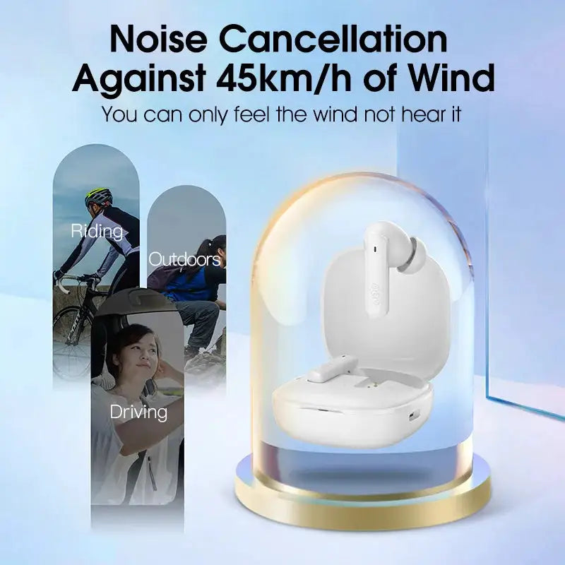 QCY HT05 MeloBuds ANC Wireless Bluetooth 5.2 Earphones 40dB Active Noise Cancellation Headset In-Ear Mics Handfree Phone Earbuds