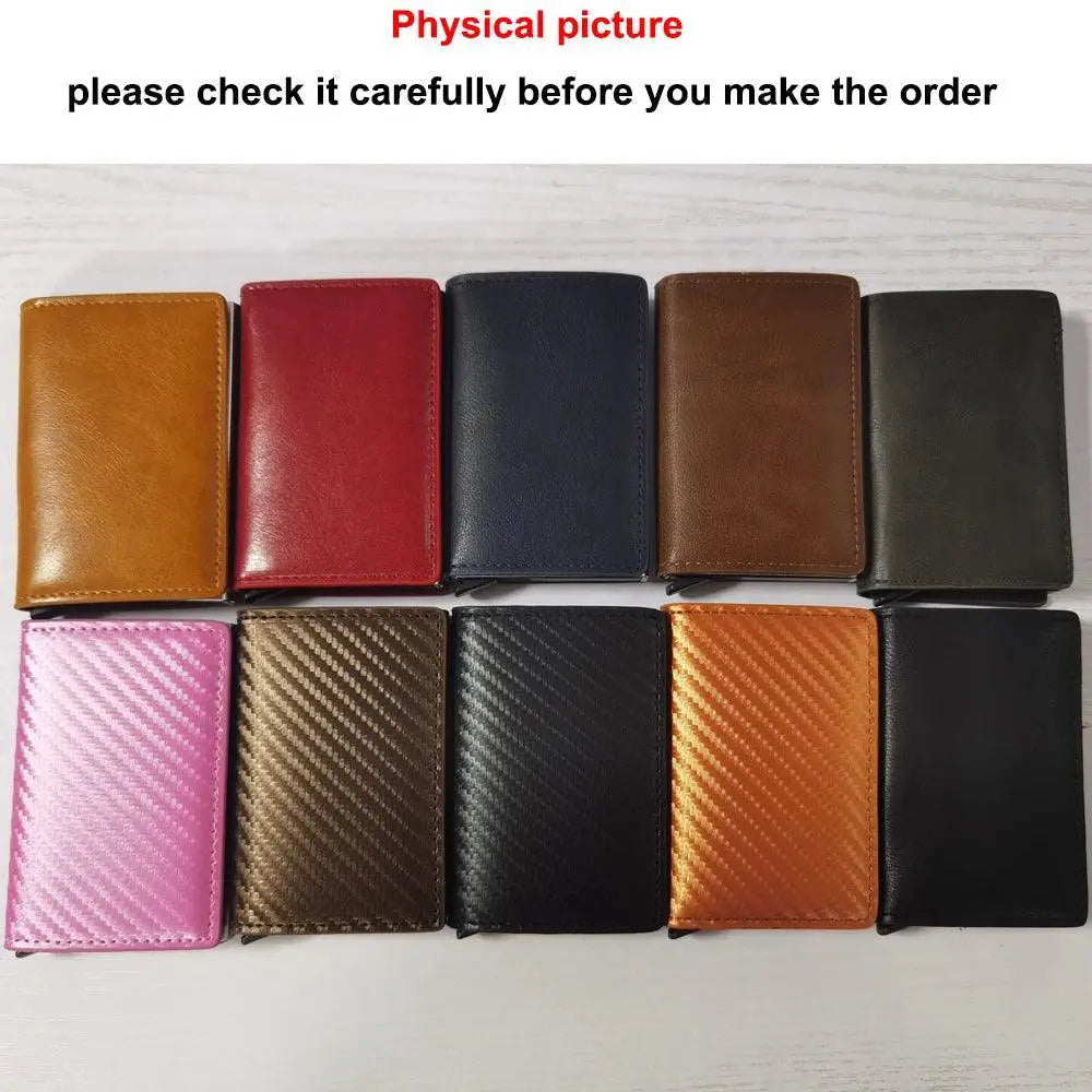 Carbon Fiber Slim Aluminum Men Wallet RFID Card Holder 2023