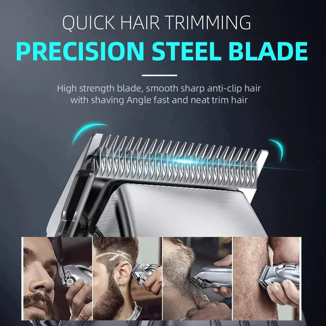 Full Metal Barber Clipper Precision Trimming Tool For Men