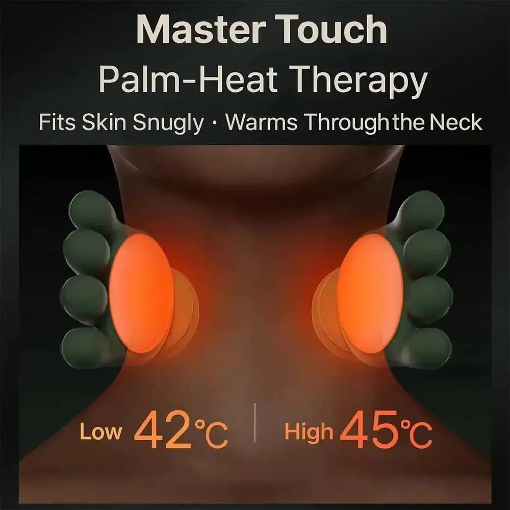 Bionic Neck and Back Massager 2-Level Heated Shiatsu Massager 4D Deep Tissue Kneading Massage Simulated Hand Massage for Pain M