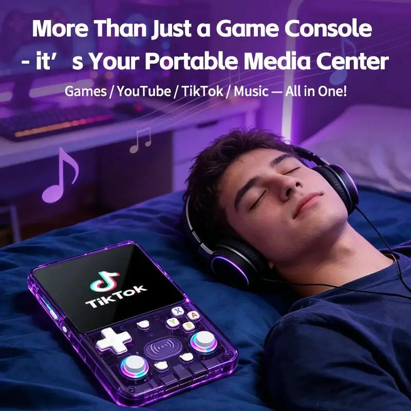 X36 Ultra Handheld Gaming Device 4.2 Inch IPS Screen Dual System WiFi Portable Media Player Gift for Gaming Enthusiasts