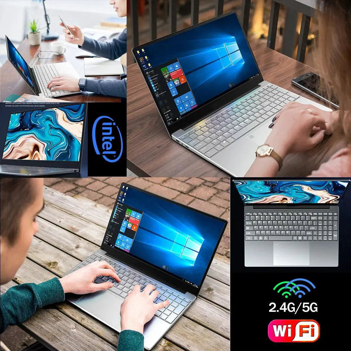 AKPAD Windows Pro Celeron Laptop 15.6 Inch SSD Affordable