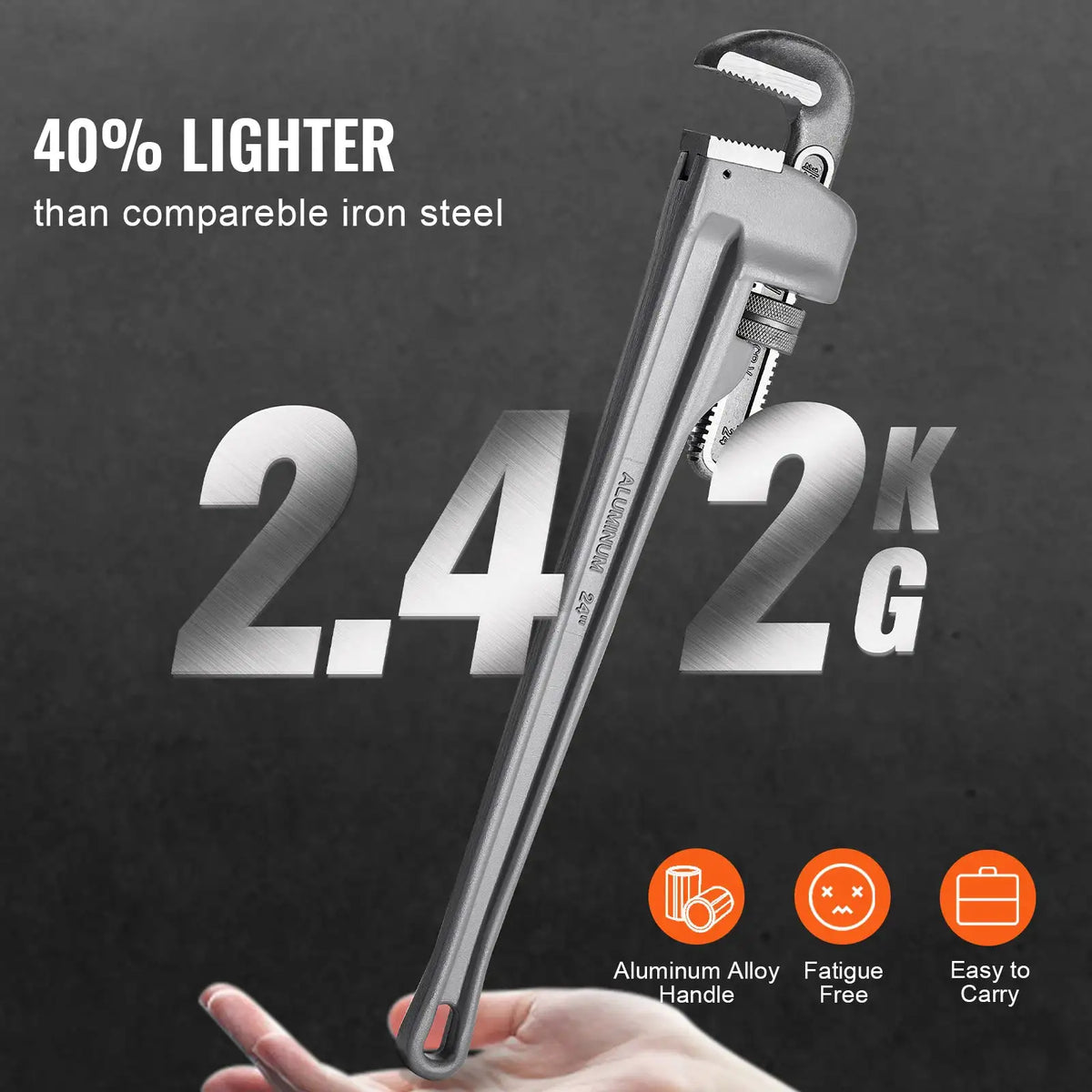 Adjustable Aluminum Pipe Wrench — product view 2