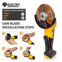 Cordless Brushless Angle Grinder for Metal Cutting DCG406