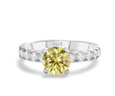 Moissanite Ring in Sterling Silver Love