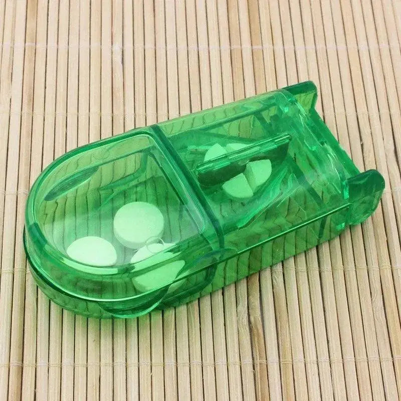 Compact Portable Pill Splitter With Storage For Travel