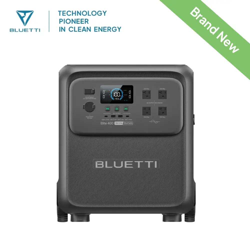 BLUETTI Elite 400 2600W 3840Wh Ultra Large Capacity Solar Power Station Multi High Power Ports Fast Dual Charging 6000 Long Cycle Battery Pack for RV Trailer Overlanding Permanent Off Grid Cabin Camping