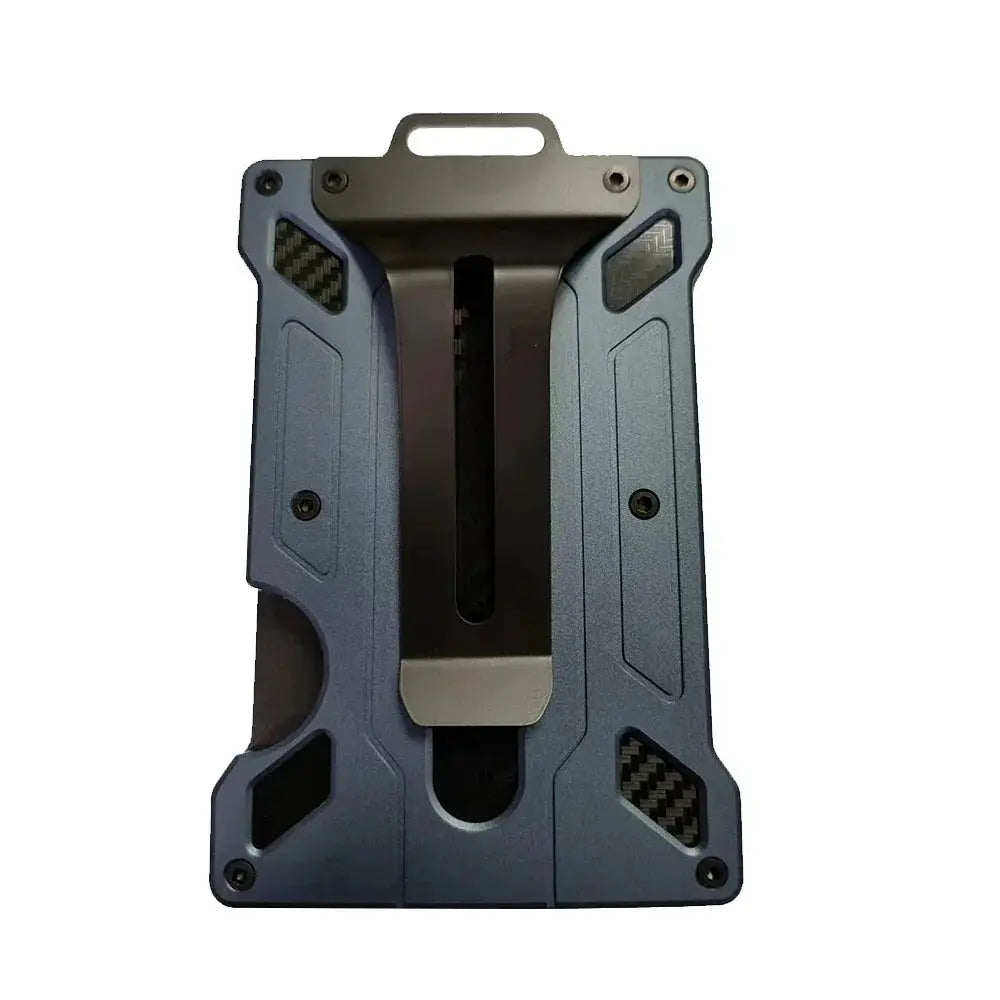 Mens Slim Aluminum Wallet With Money Clip RFID Blocking
