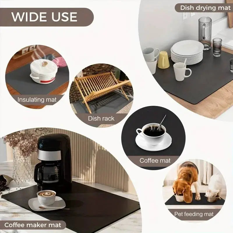 One Piece Coffee Mat Absorbent Bar Accessories For Kitchen