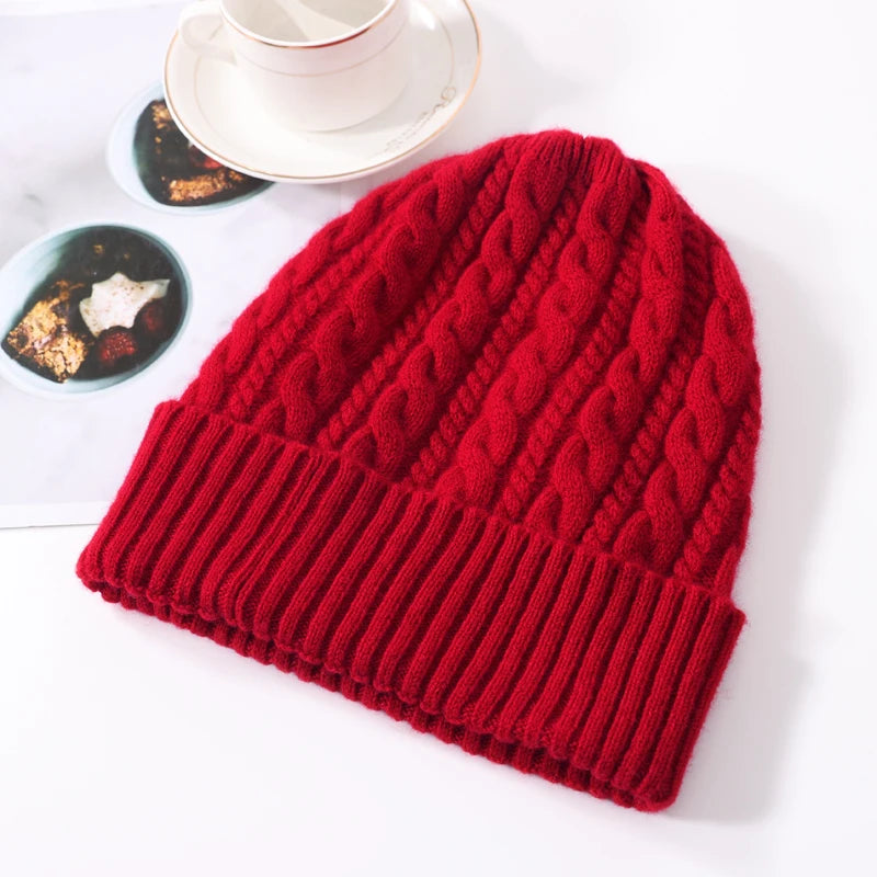 Y2K Wool Knit Winter Hat