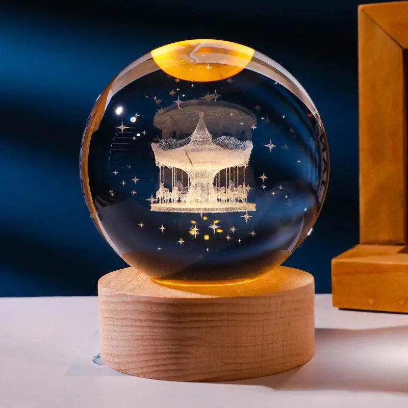 Valentines Day Galaxy Crystal Ball Led Night Light Gift — product view 11