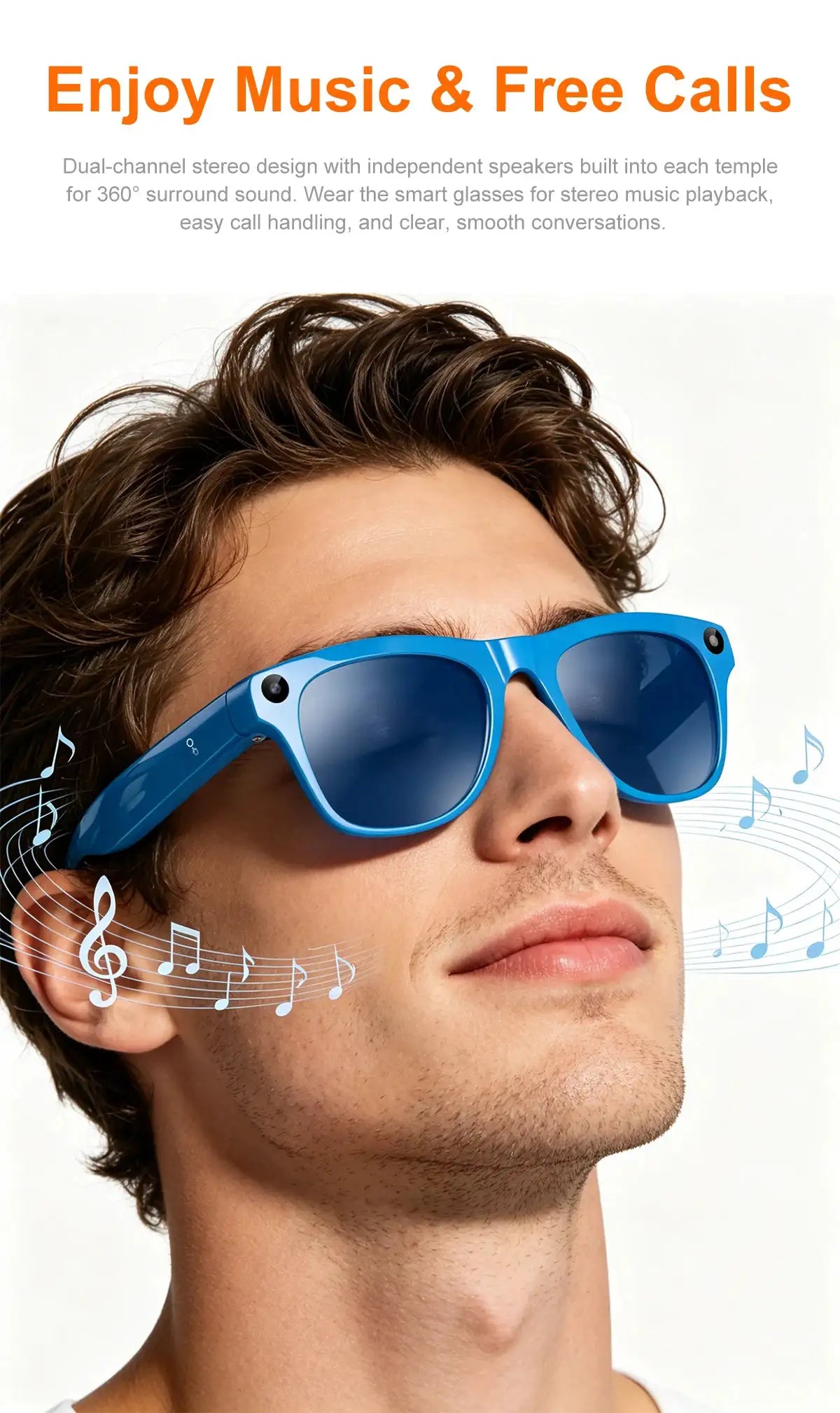 Smart Glasses AI Translation HD Camera Shooting Image Bluetooth — product view 6